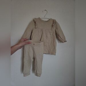 Charming Cream Baby Outfit with Ruffles